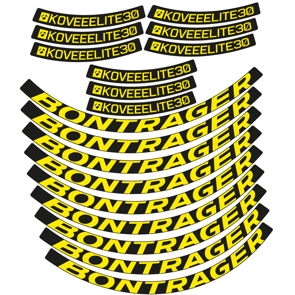 Stickers Bontrager Kovee Eite 30 compatibles - Autocollants roue vélo VTT