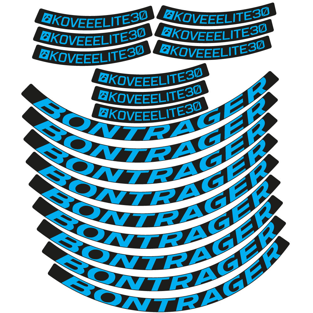Stickers Bontrager Kovee Eite 30 compatibles Autocollants roues VTT 29"