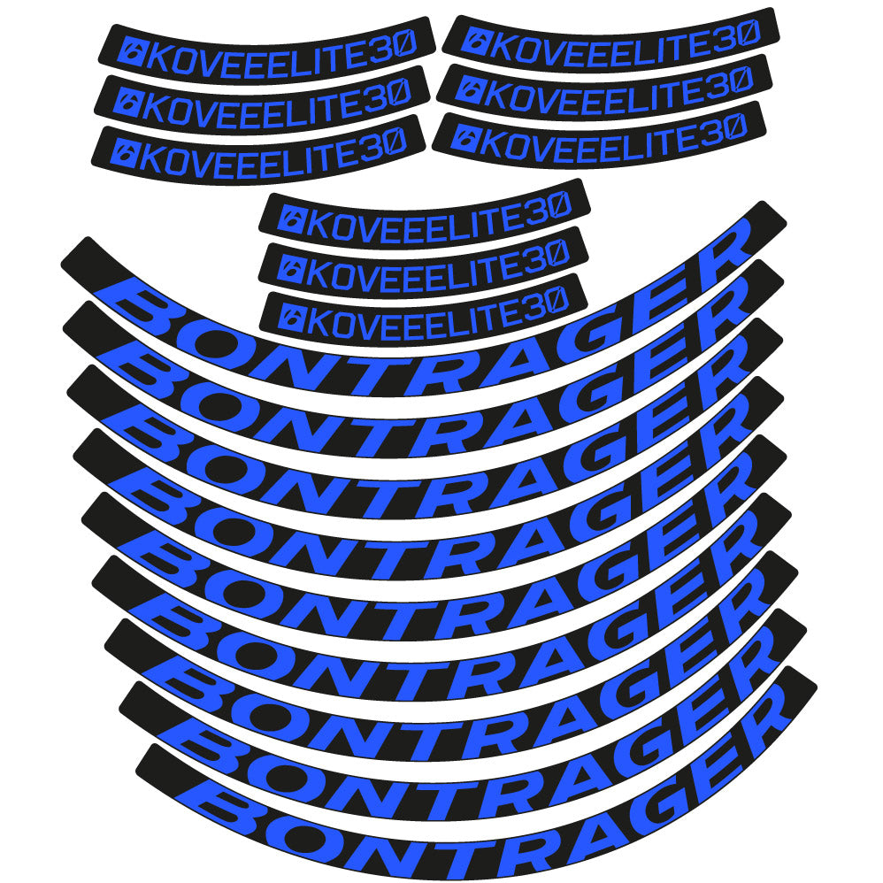 Stickers Bontrager Kovee Eite 30 compatibles - Autocollants roue vélo VTT