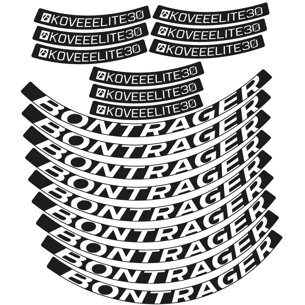 Stickers Bontrager Kovee Eite 30 compatibles - Autocollants roue vélo VTT