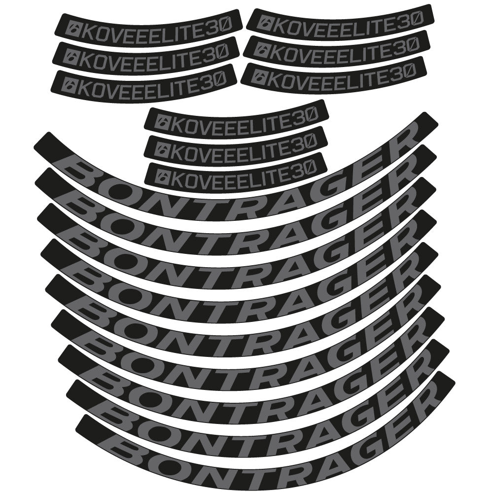 Stickers Bontrager Kovee Eite 30 compatibles - Autocollants roue vélo VTT