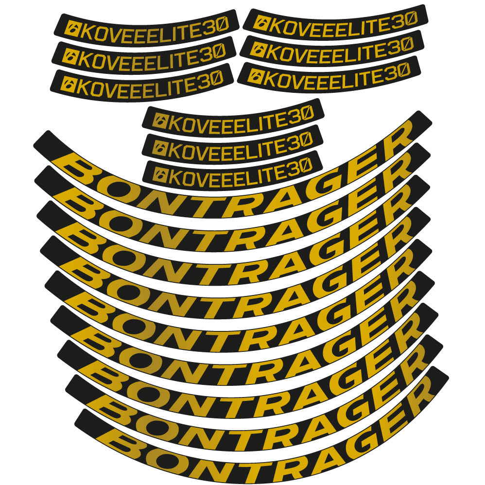 Stickers Bontrager Kovee Eite 30 compatibles - Autocollants roue vélo VTT