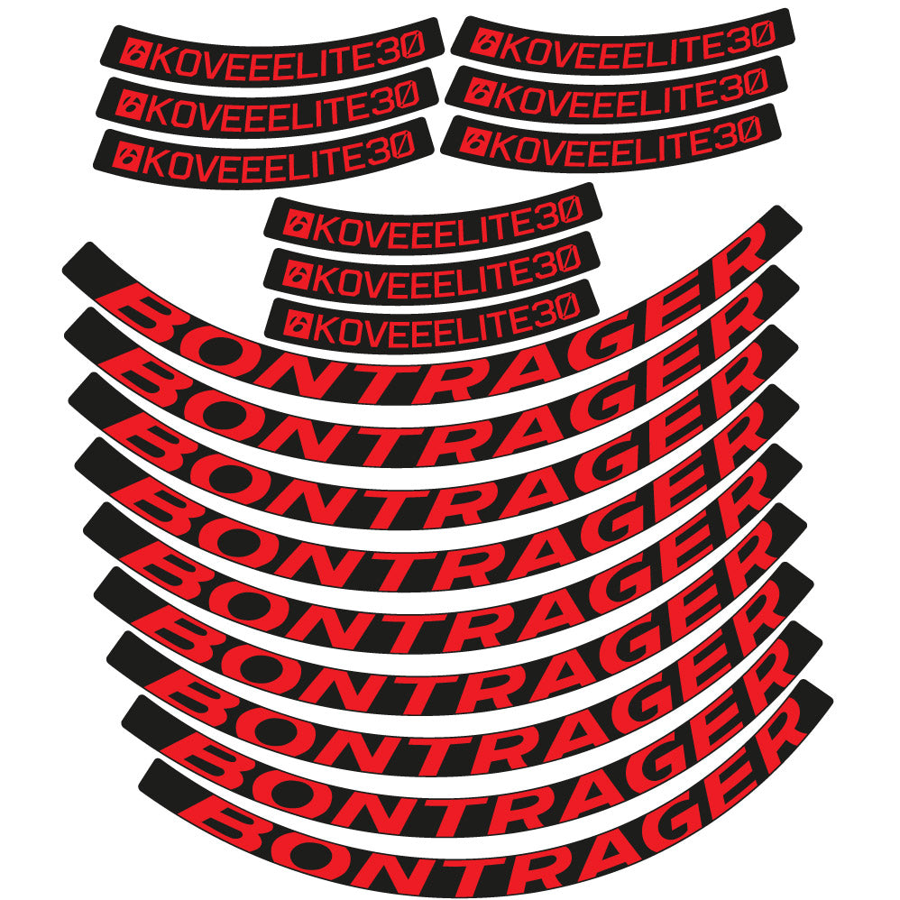 Stickers Bontrager Kovee Eite 30 compatibles Autocollants roues VTT 29"