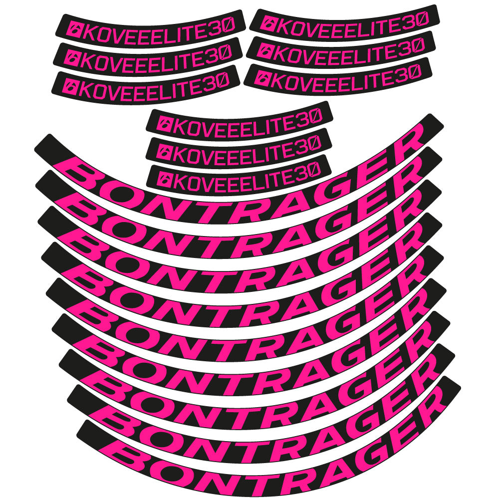 Stickers Bontrager Kovee Eite 30 compatibles - Autocollants roue vélo VTT