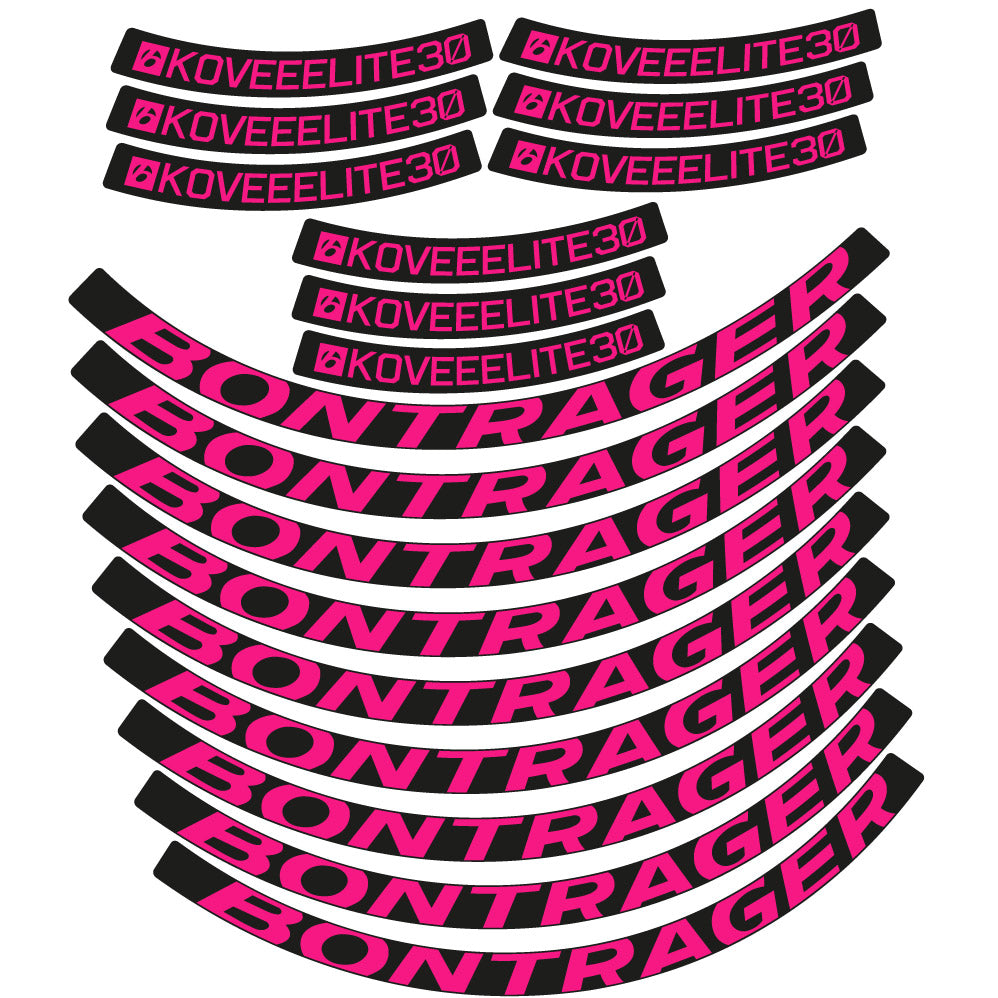 Stickers Bontrager Kovee Eite 30 compatibles Autocollants roues VTT 29"