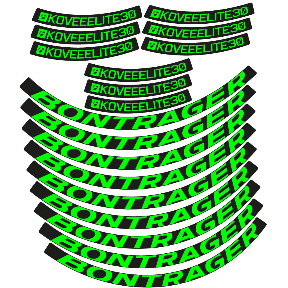 Stickers Bontrager Kovee Eite 30 compatibles - Autocollants roue vélo VTT