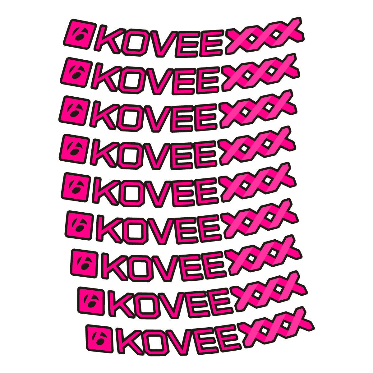 Neon Pink decal for Bontrager Kovee XXX MTB wheel 29" – bike sticker vinyl