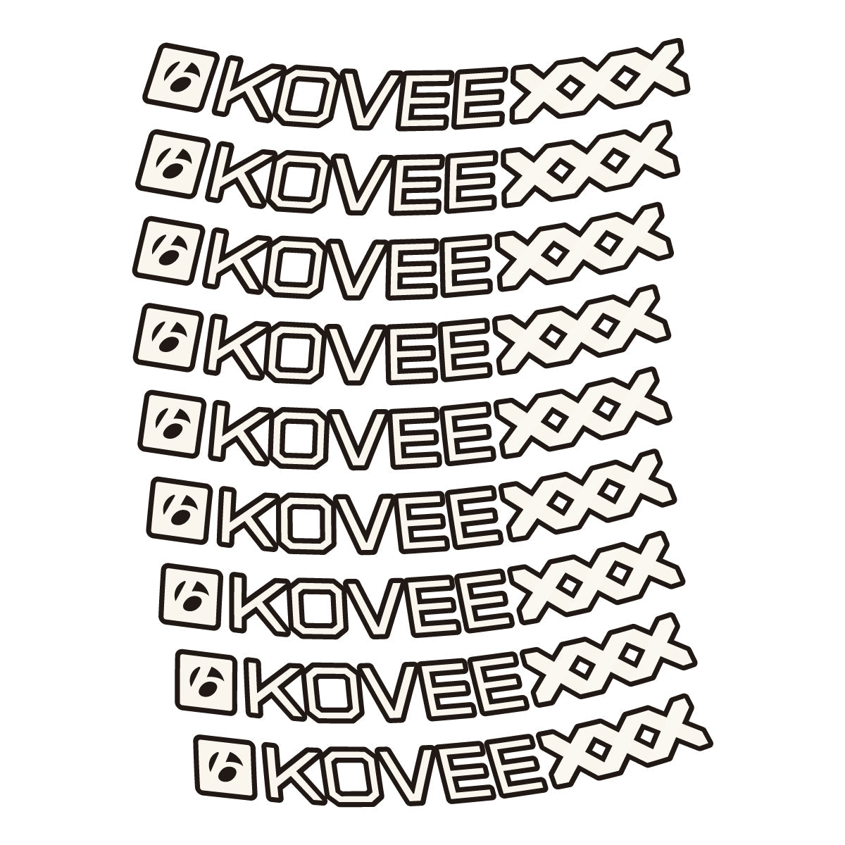 Bone White decal for Bontrager Kovee XXX MTB wheel 29" – bike sticker vinyl