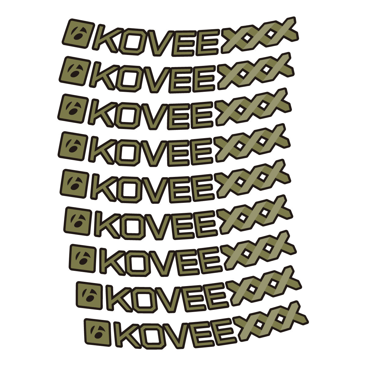 Khaki decal for Bontrager Kovee XXX MTB wheel 29" – bike sticker vinyl