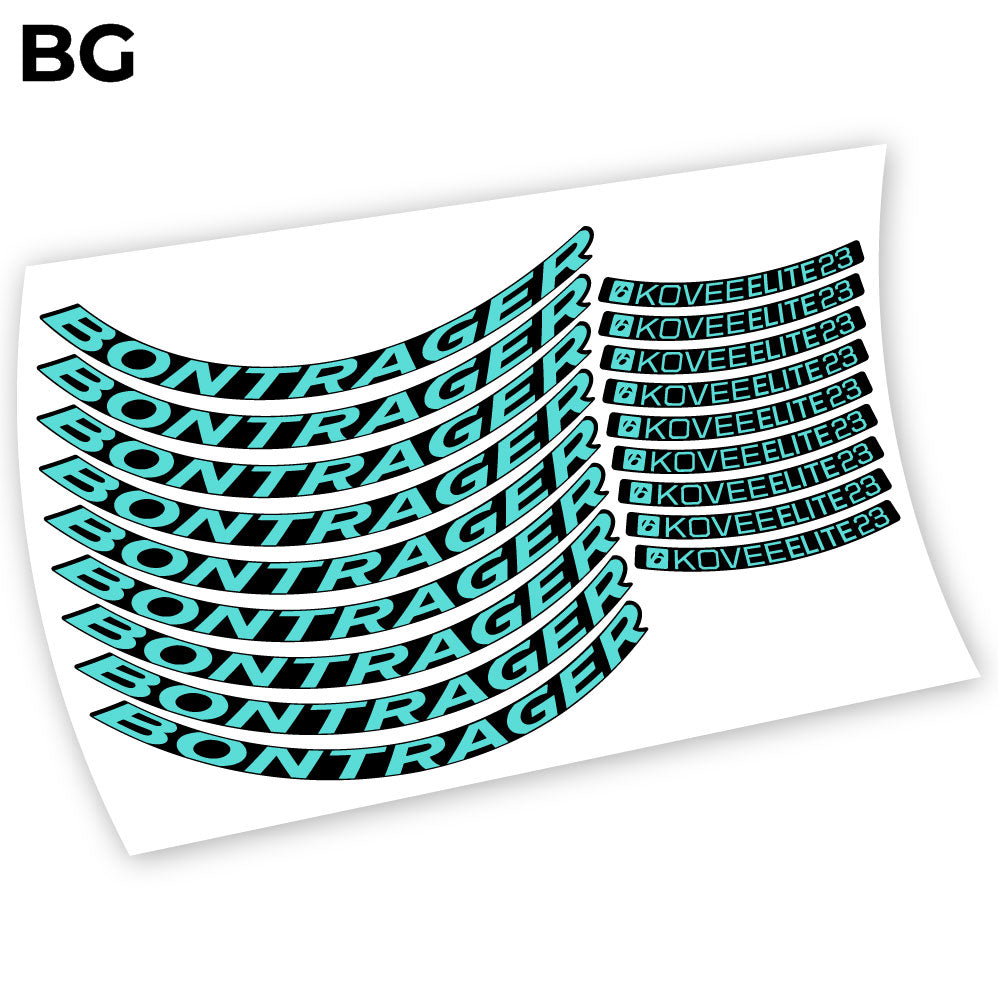Stickers Bontrager Kovee Elite 23 compatibles Autocollants roues
