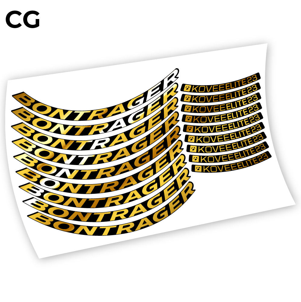 Stickers Bontrager Kovee Elite 23 compatibles Autocollants roues