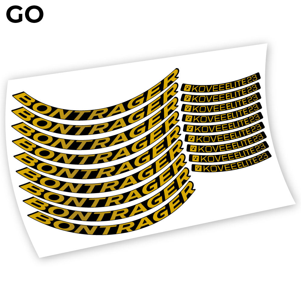 Stickers Bontrager Kovee Elite 23 compatibles Autocollants roues