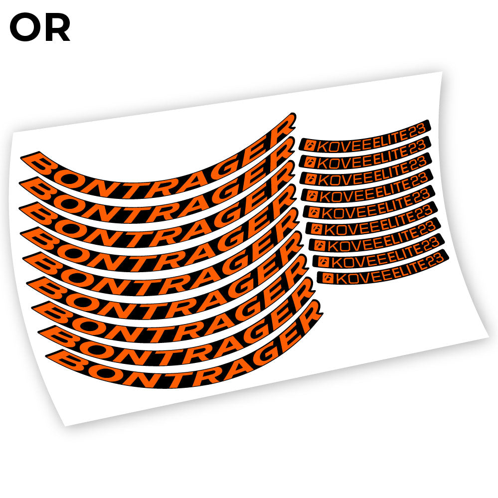 Stickers Bontrager Kovee Elite 23 compatibles Autocollants roues