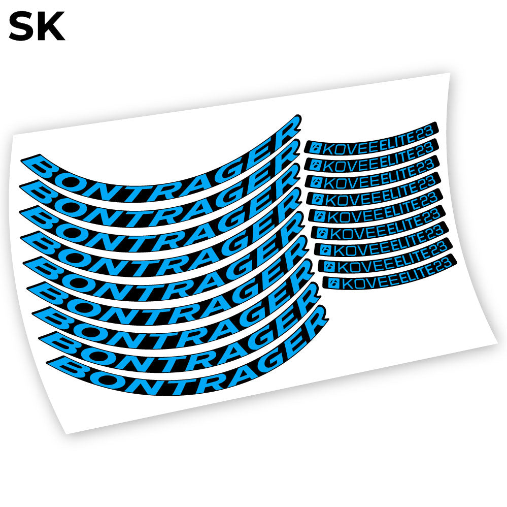 Stickers Bontrager Kovee Elite 23 compatibles Autocollants roues