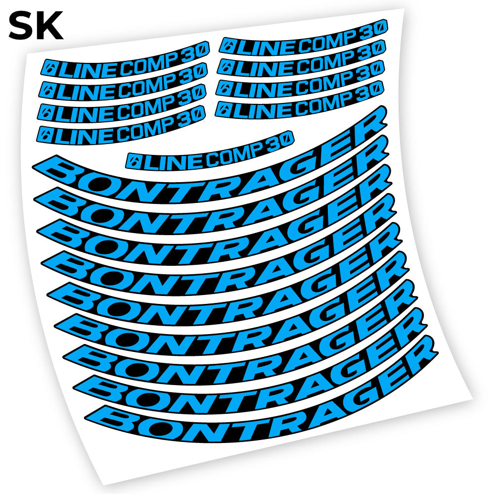 Stickers Bontrager Line Comp 30 compatibles Autocollants roues VTT