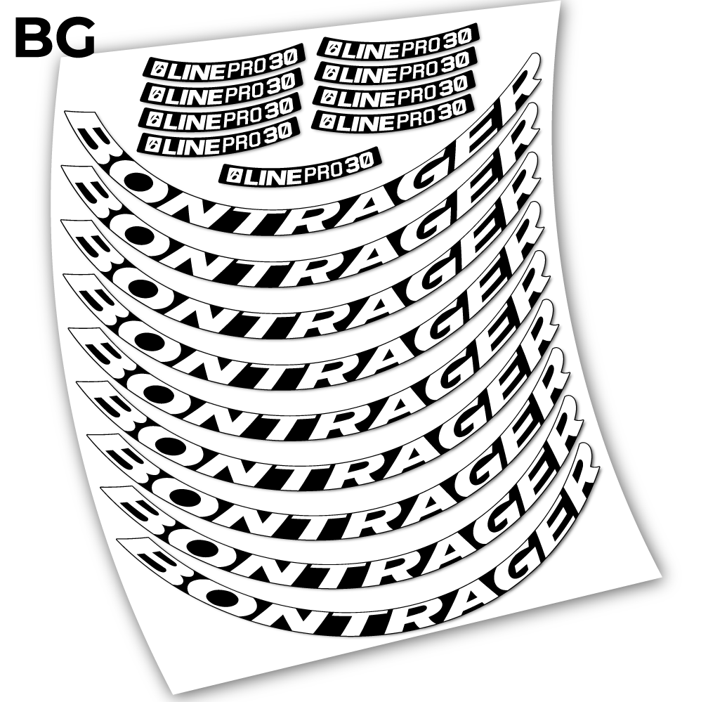 Stickers Bontrager Line Pro 30 compatibles Autocollants roues VTT