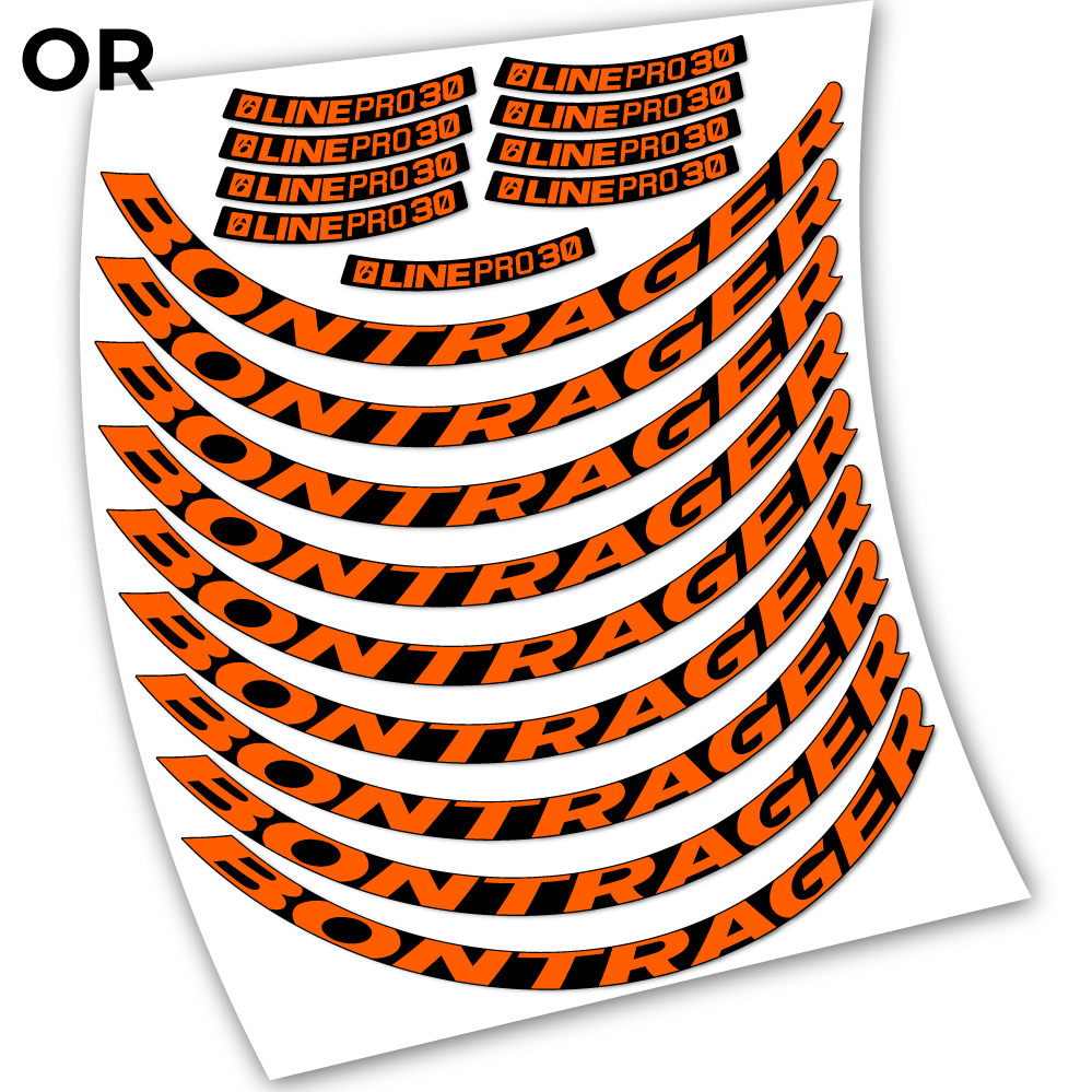 Stickers Bontrager Line Pro 30 compatibles Autocollants roues VTT