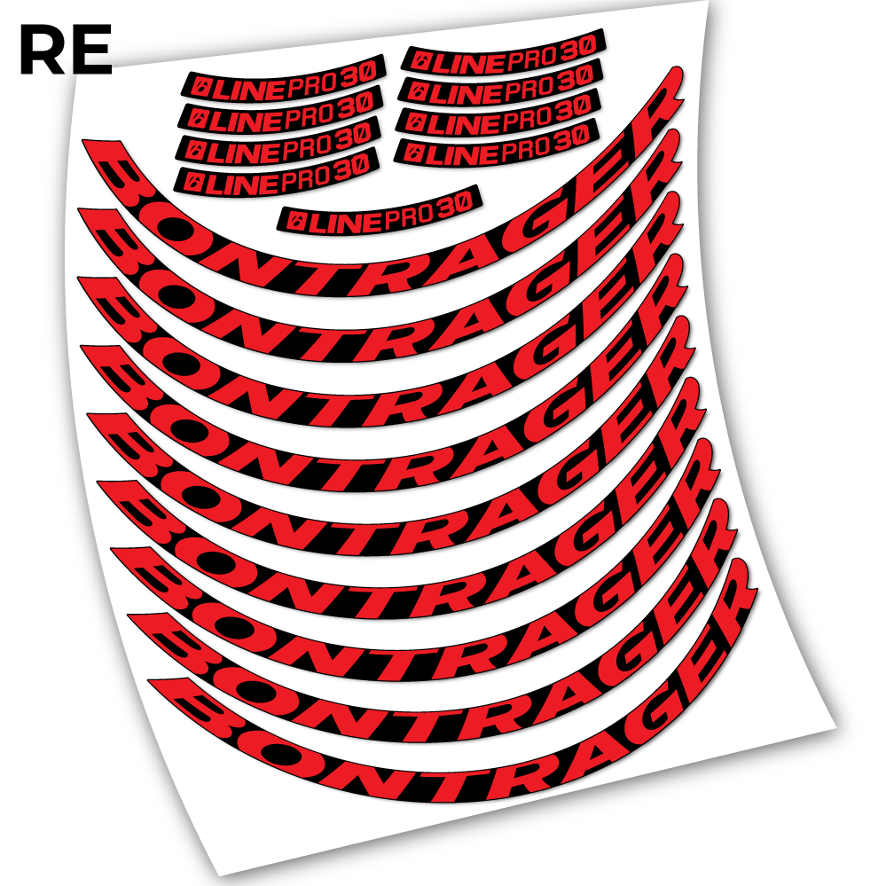 Stickers Bontrager Line Pro 30 compatibles Autocollants roues VTT