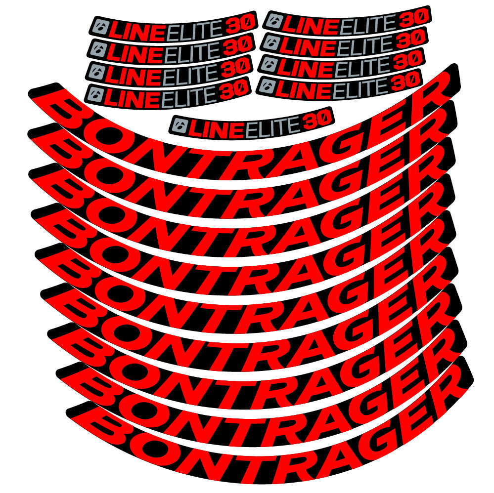 Stickers Bontrager Line Elite 30, MTB compatibles Autocollants roues VTT 29"