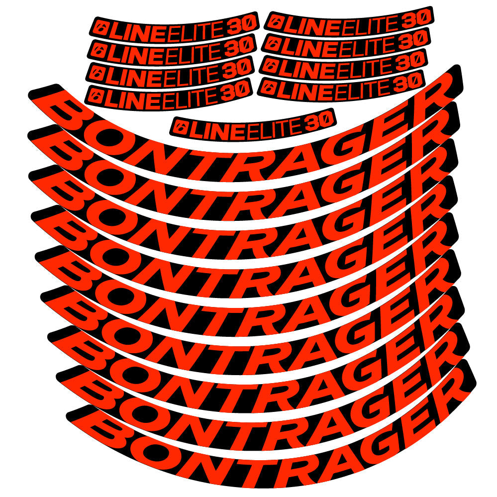 Stickers Bontrager Line Elite 30, MTB compatibles Autocollants roues VTT 29"