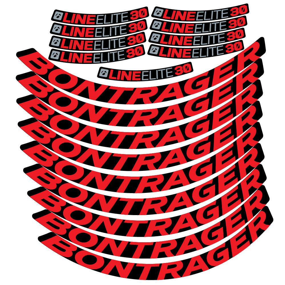 Stickers Bontrager Line Elite 30, MTB compatibles Autocollants roues VTT 29"