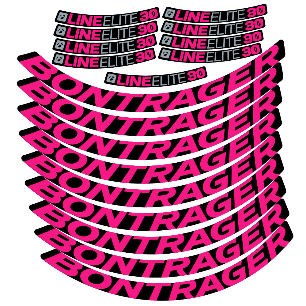 Stickers Bontrager Line Elite 30, MTB compatibles Autocollants roues VTT 29"