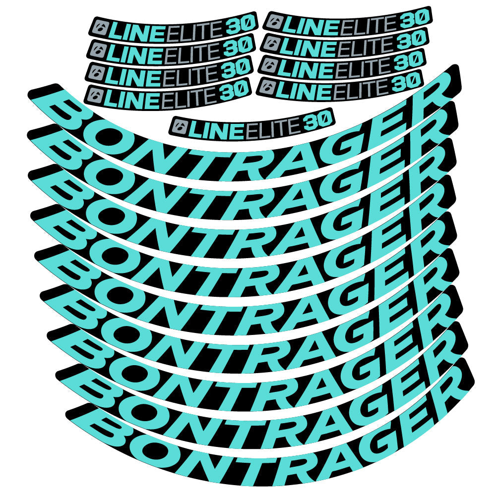 Stickers Bontrager Line Elite 30, MTB compatibles Autocollants roues VTT 29"