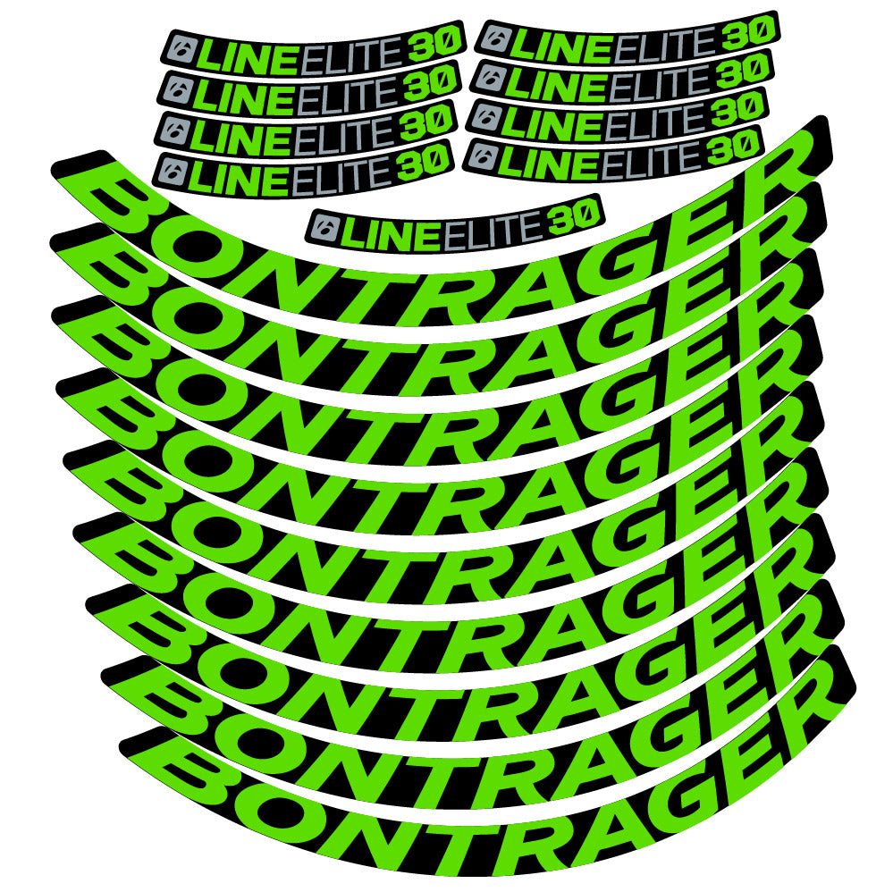 Stickers Bontrager Line Elite 30, MTB compatibles Autocollants roues VTT 29"