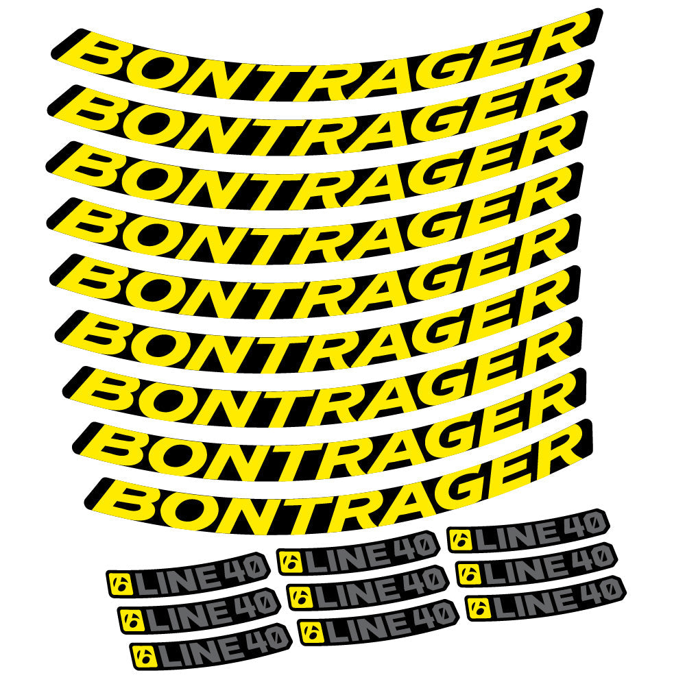 Stickers Bontrager Line 40 compatibles - Autocollants roue vélo VTT