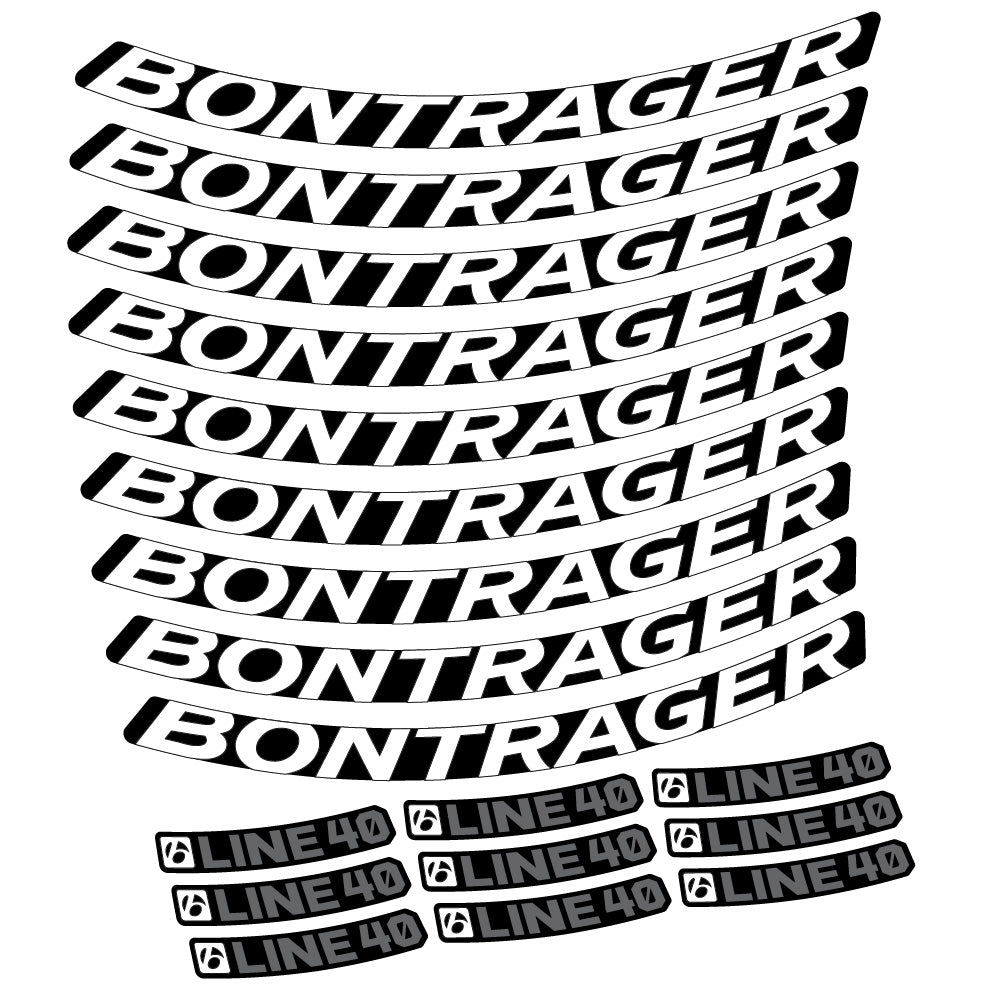 Stickers Bontrager Line 40 compatibles Autocollants roues VTT 29"