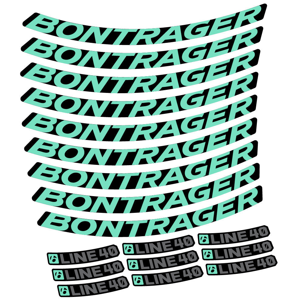 Stickers Bontrager Line 40 compatibles - Autocollants roue vélo VTT
