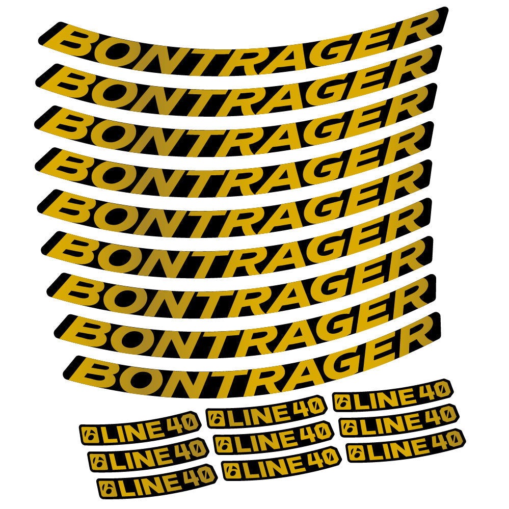 Stickers Bontrager Line 40 compatibles - Autocollants roue vélo VTT