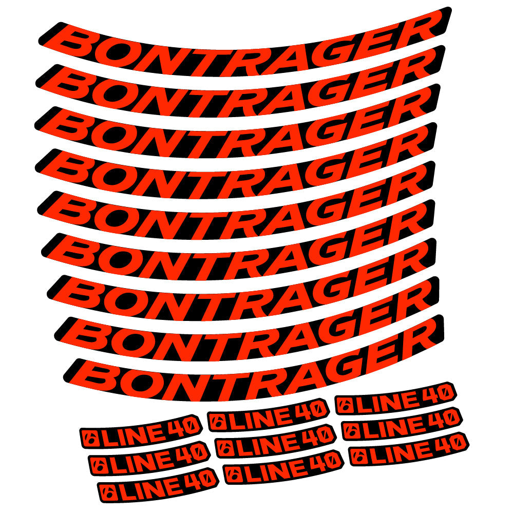 Stickers Bontrager Line 40 compatibles - Autocollants roue vélo VTT