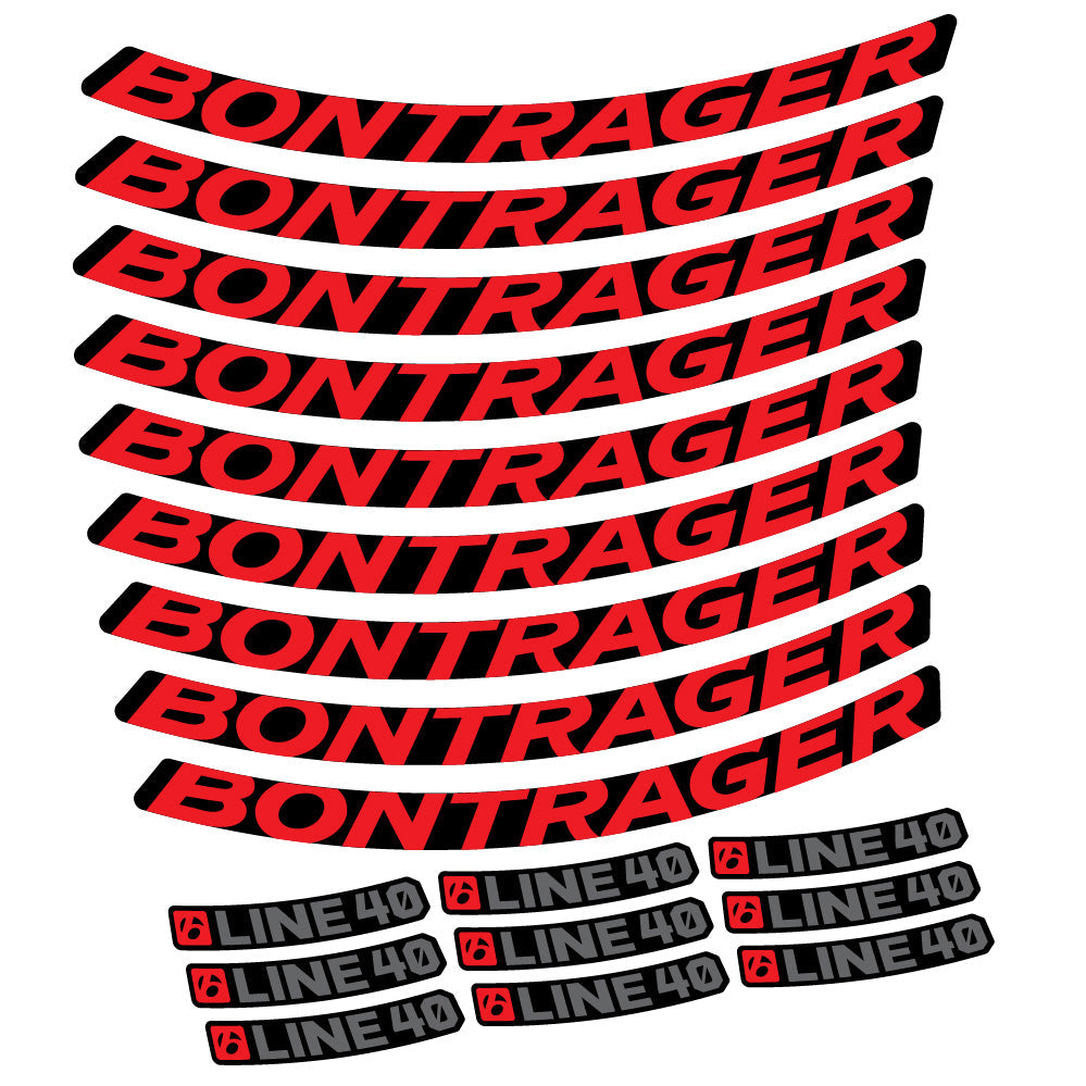 Stickers Bontrager Line 40 compatibles Autocollants roues VTT 29"