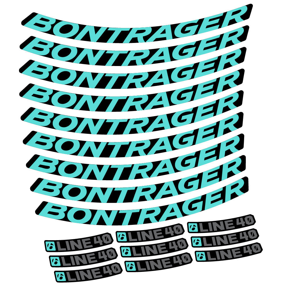Stickers Bontrager Line 40 compatibles Autocollants roues VTT 29"