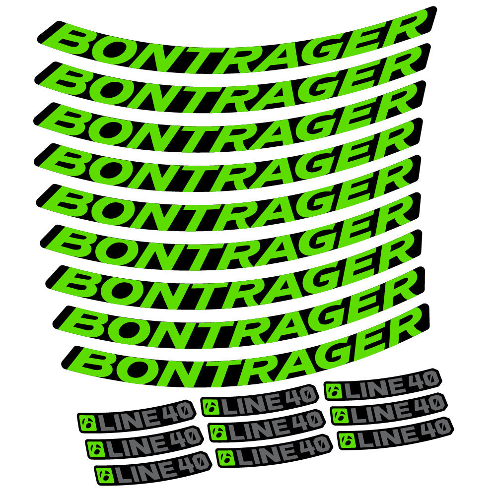 Stickers Bontrager Line 40 compatibles Autocollants roues VTT 29"