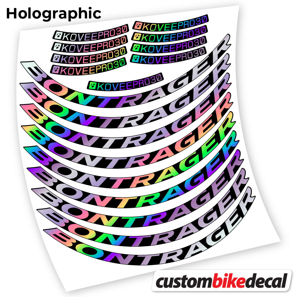 Decal for Bontrager Kovee PRO 30 MTB wheel – bike sticker vinyl