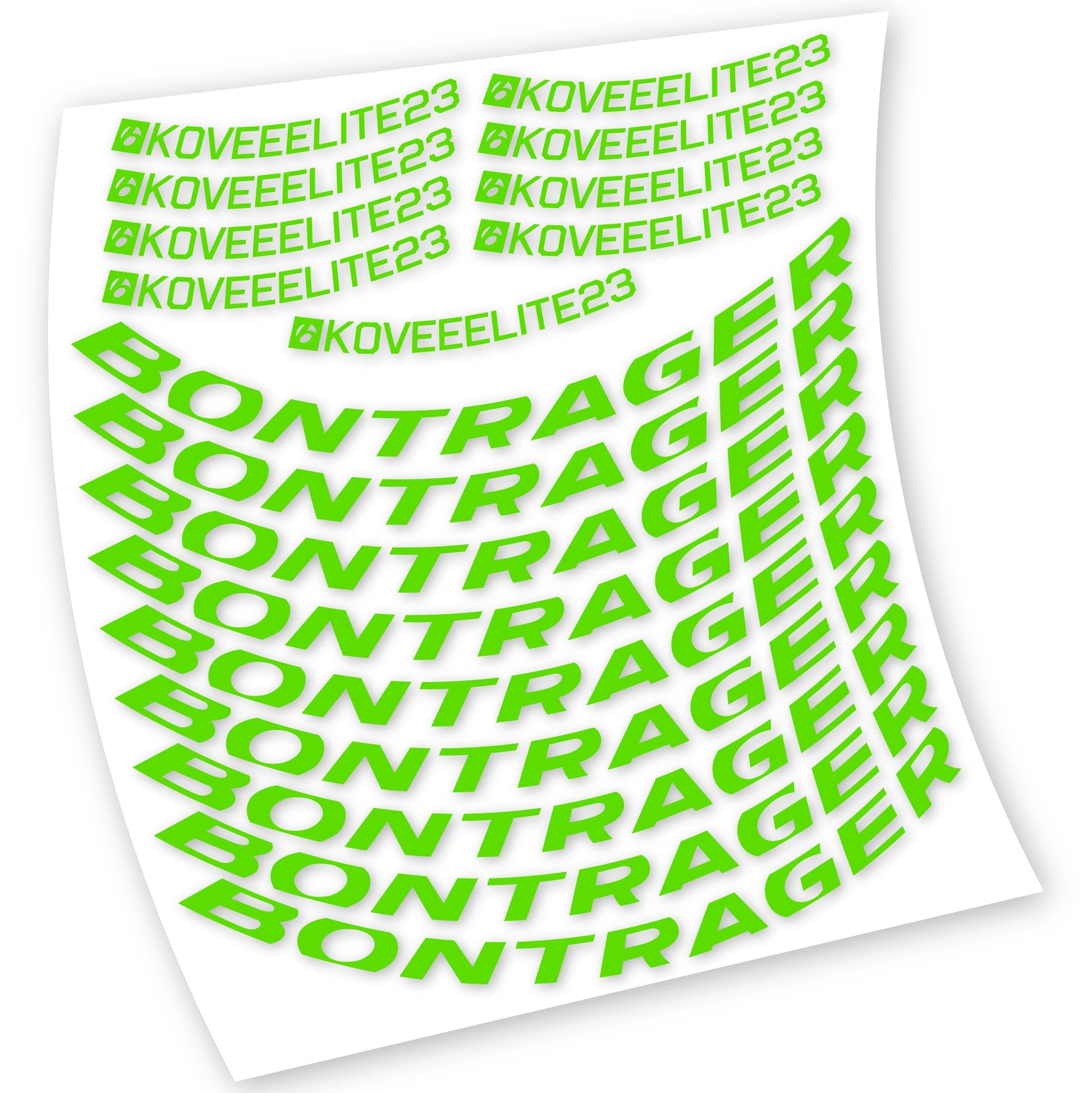 Stickers Bontrager Kovee Elite 23 compatibles Autocollants roues VTT