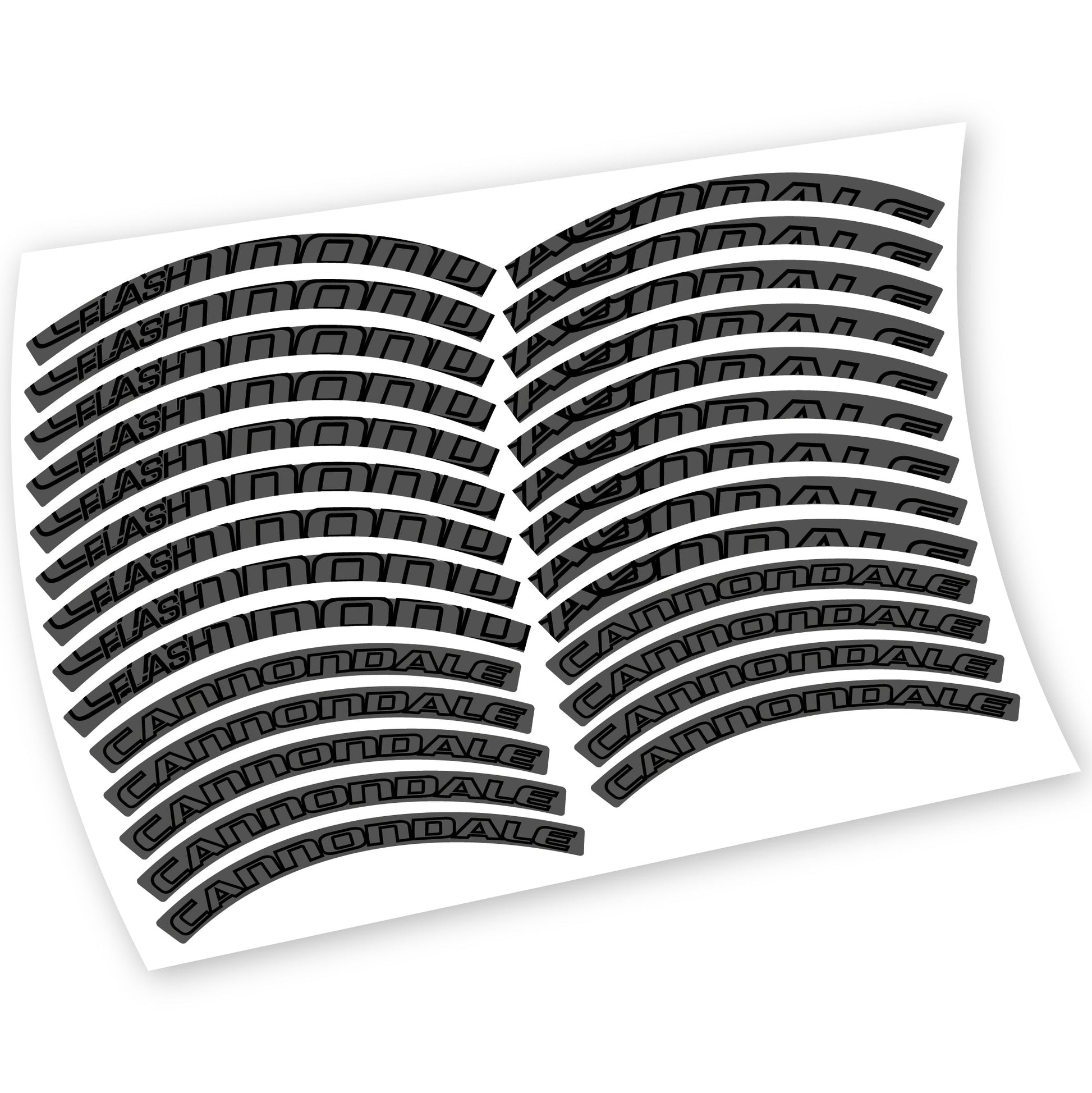 Stickers Cannondale Flash compatibles Autocollants roues VTT