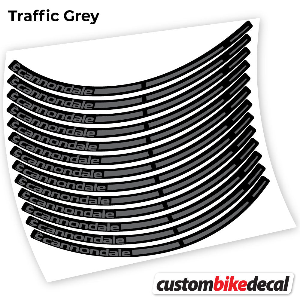 Trac Grey decal for cannondale MTB wheel – bike sticker vinyl