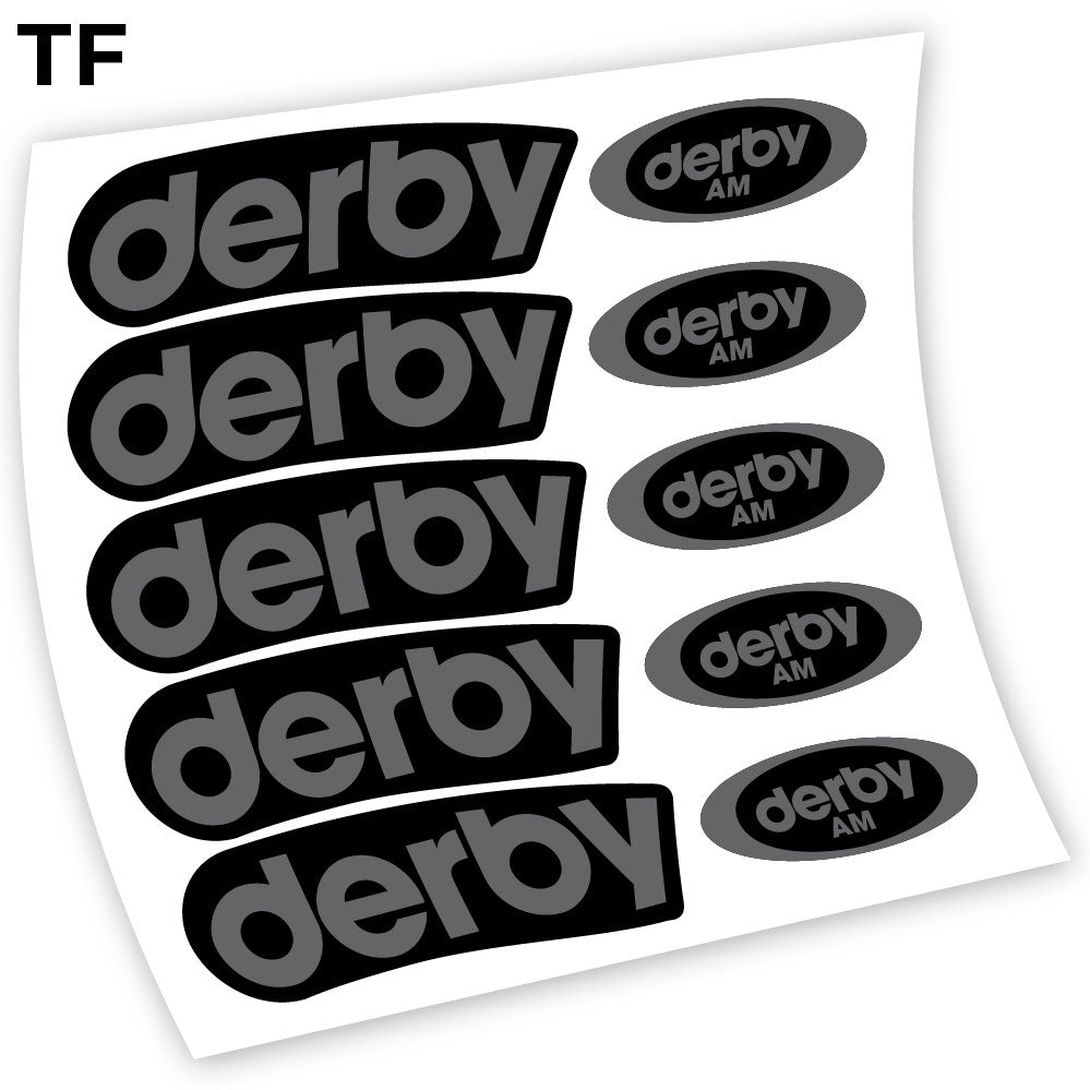 Stickers Derby Carbon AM compatibles Autocollants roues