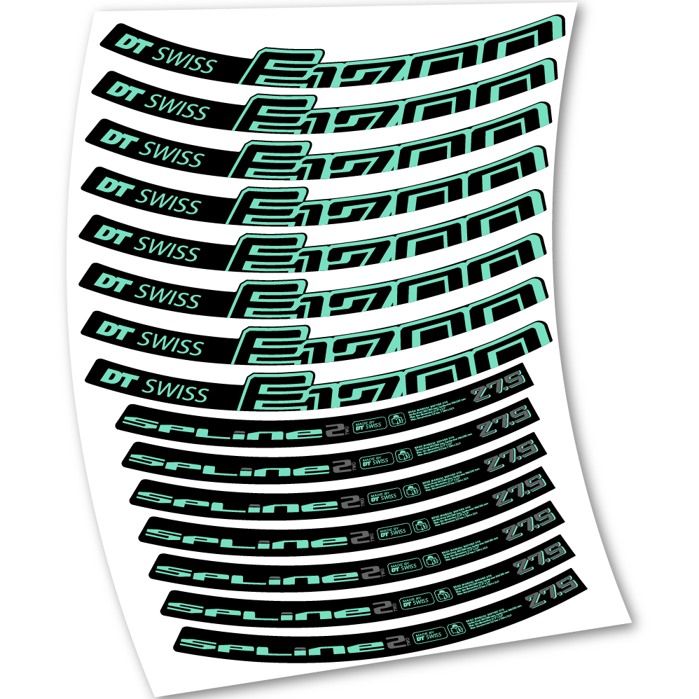 Stickers DT Swiss E1700 Spline2 2017 compatibles Autocollants roues