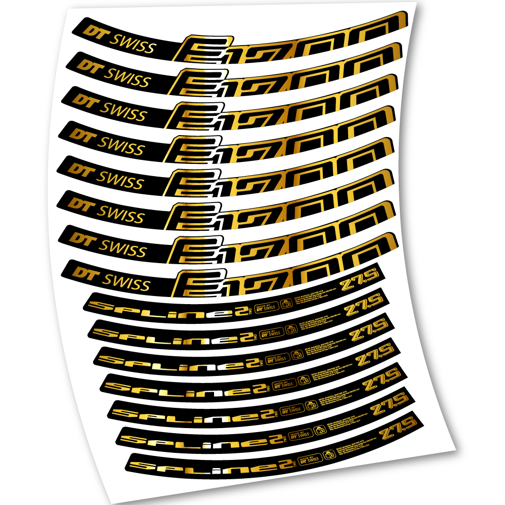 Stickers DT Swiss E1700 Spline2 2017 compatibles Autocollants roues