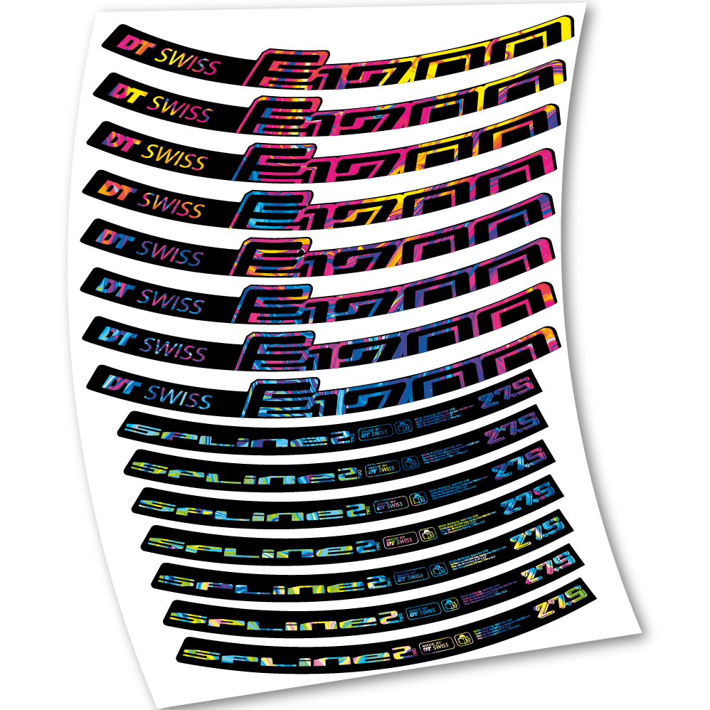 Stickers DT Swiss E1700 Spline2 2017 compatibles Autocollants roues