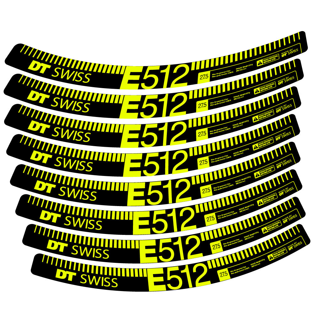 Stickers Dt swiss E512 compatibles Autocollants roues VTT 27.5"