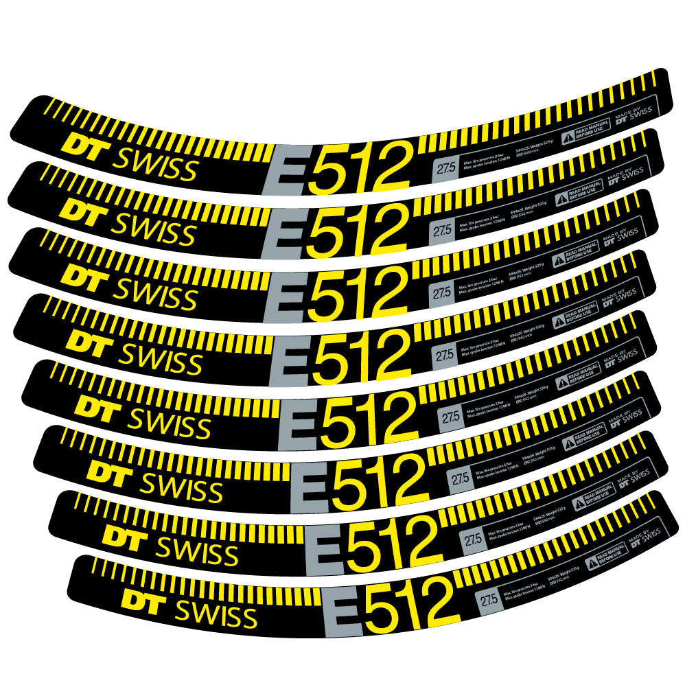 Stickers Dt swiss E512 compatibles Autocollants roues VTT 27.5"