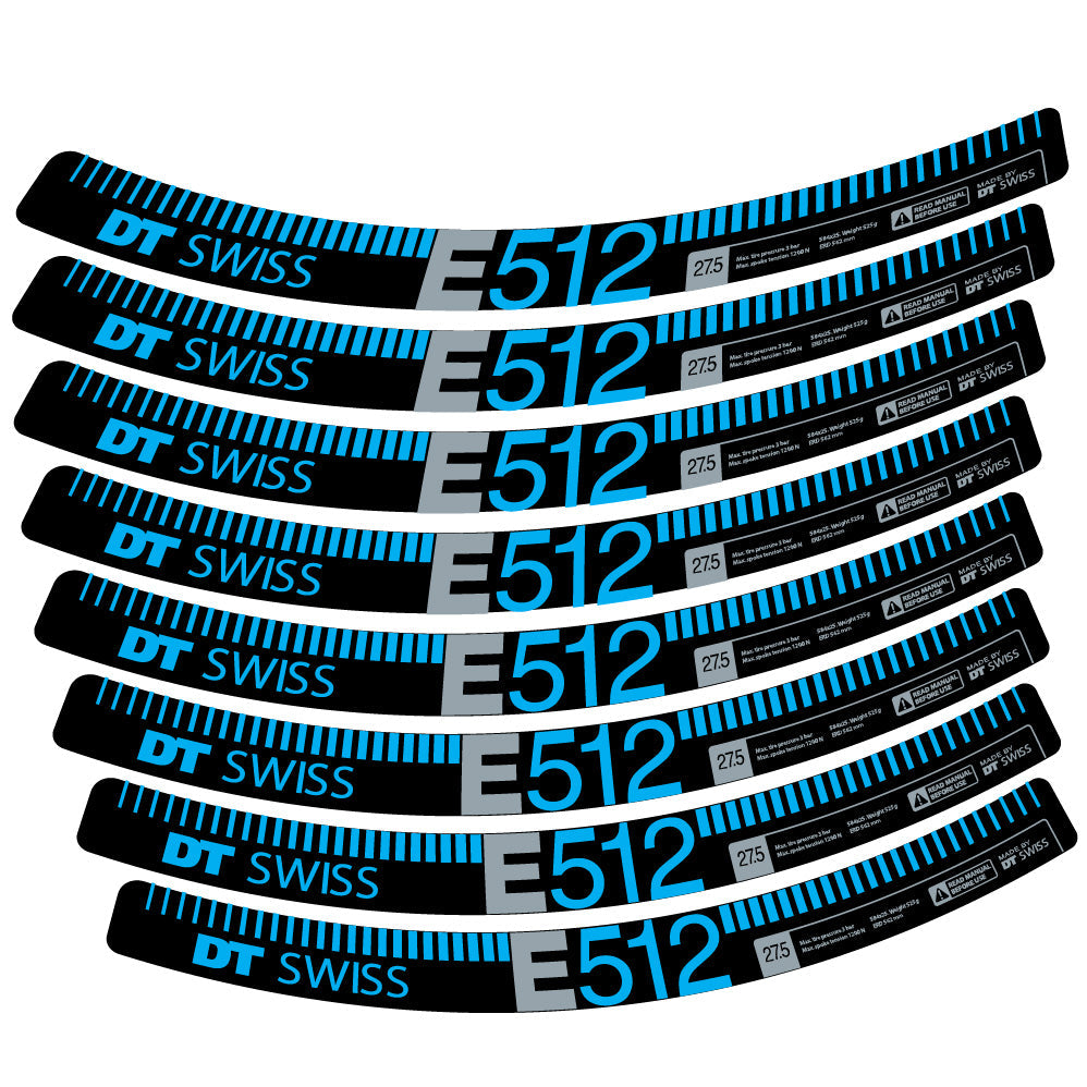 Stickers Dt swiss E512 compatibles Autocollants roues VTT 27.5"
