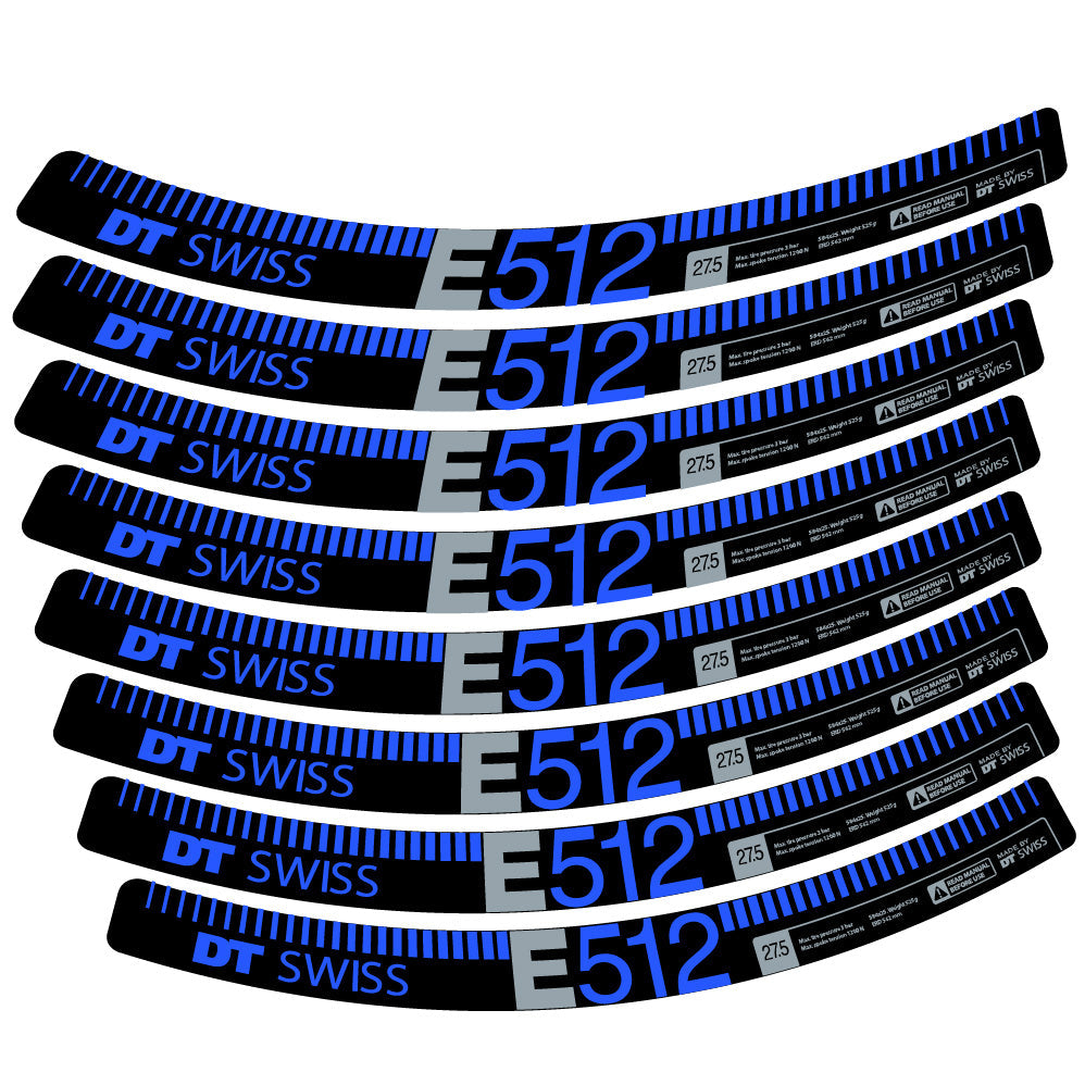 Stickers Dt swiss E512 compatibles Autocollants roues VTT 27.5"