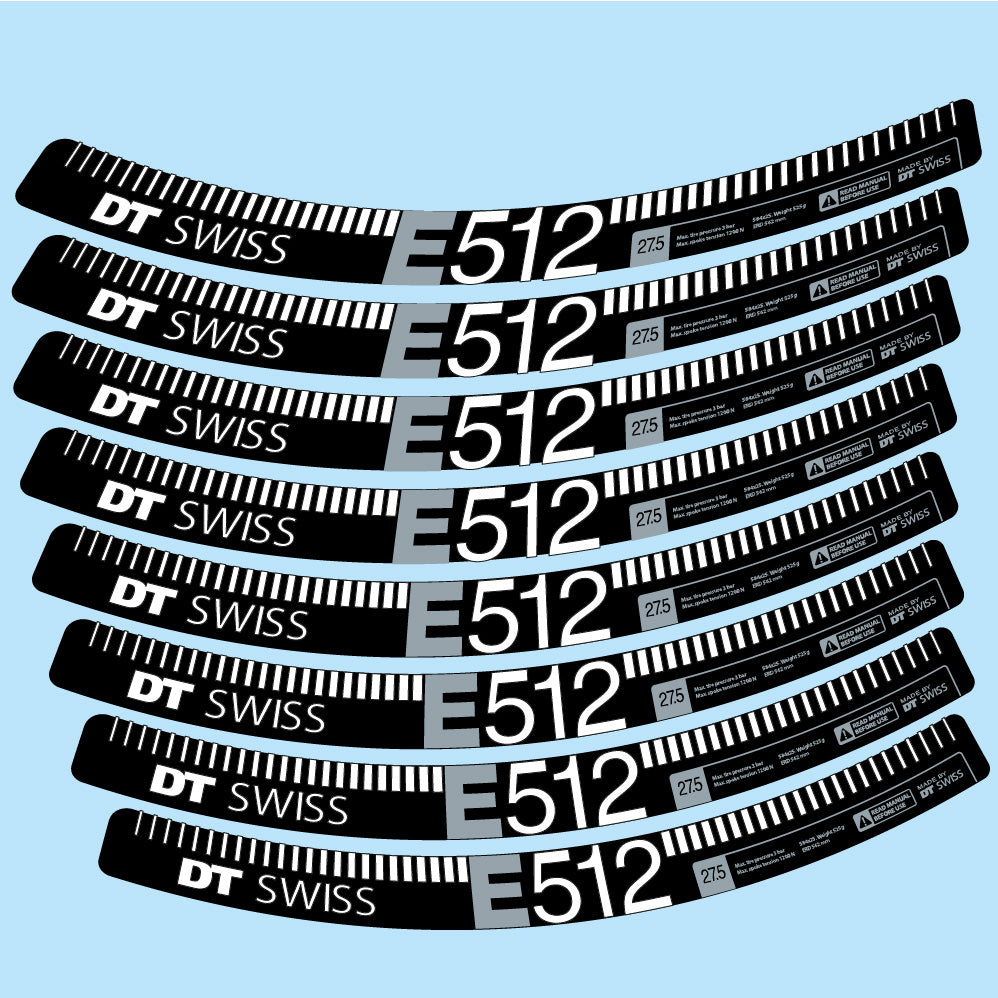 Stickers Dt swiss E512 compatibles Autocollants roues VTT 27.5"
