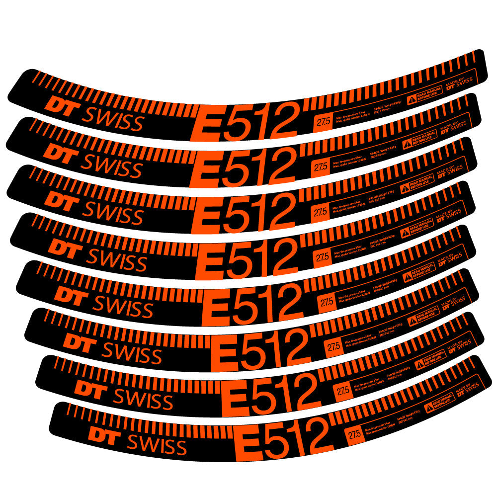 Stickers Dt swiss E512 compatibles Autocollants roues VTT 27.5"